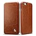Jisoncase iPhone 6s Plus Vintage Leather Stand Case Magnetic Flip Phone Cover for Apple iPhone 6 Plus/ 6s Plus Brown (JS-I6U-04M20)