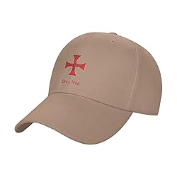 Deus Vult Crusader Knight Templar Cross Cap Unisex