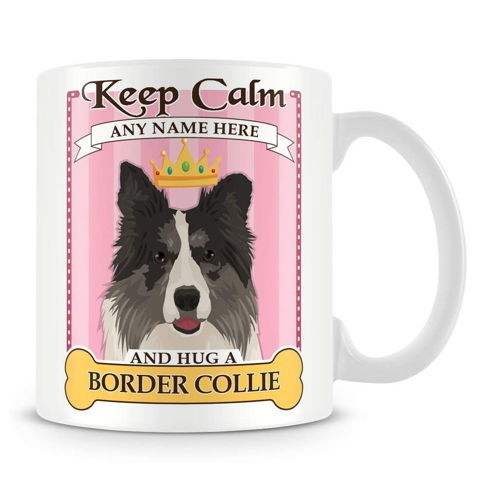 Border Collie Mug Personalised Gift Add Name And Text Keep
