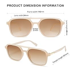 SOJOS Retro Aviator Sunglasses for Women Men,Trendy