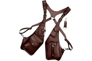 Anti Theft Harness for Men Leather - Medieval Retro Strap Wallet - Underarm Shoulder Bag Wallet, Adjustable PU Leather Concea