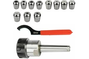 DNYSYSJ 11pcs Collet ER32 Spanner Chuck Set Precision MT2 Shank Spanner for Milling Machine
