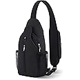 VADOO Sling Backpack with RFID Blocking and Phone Holder on Strap for Men Women Crossbody Chest Bag for Travel Hiking