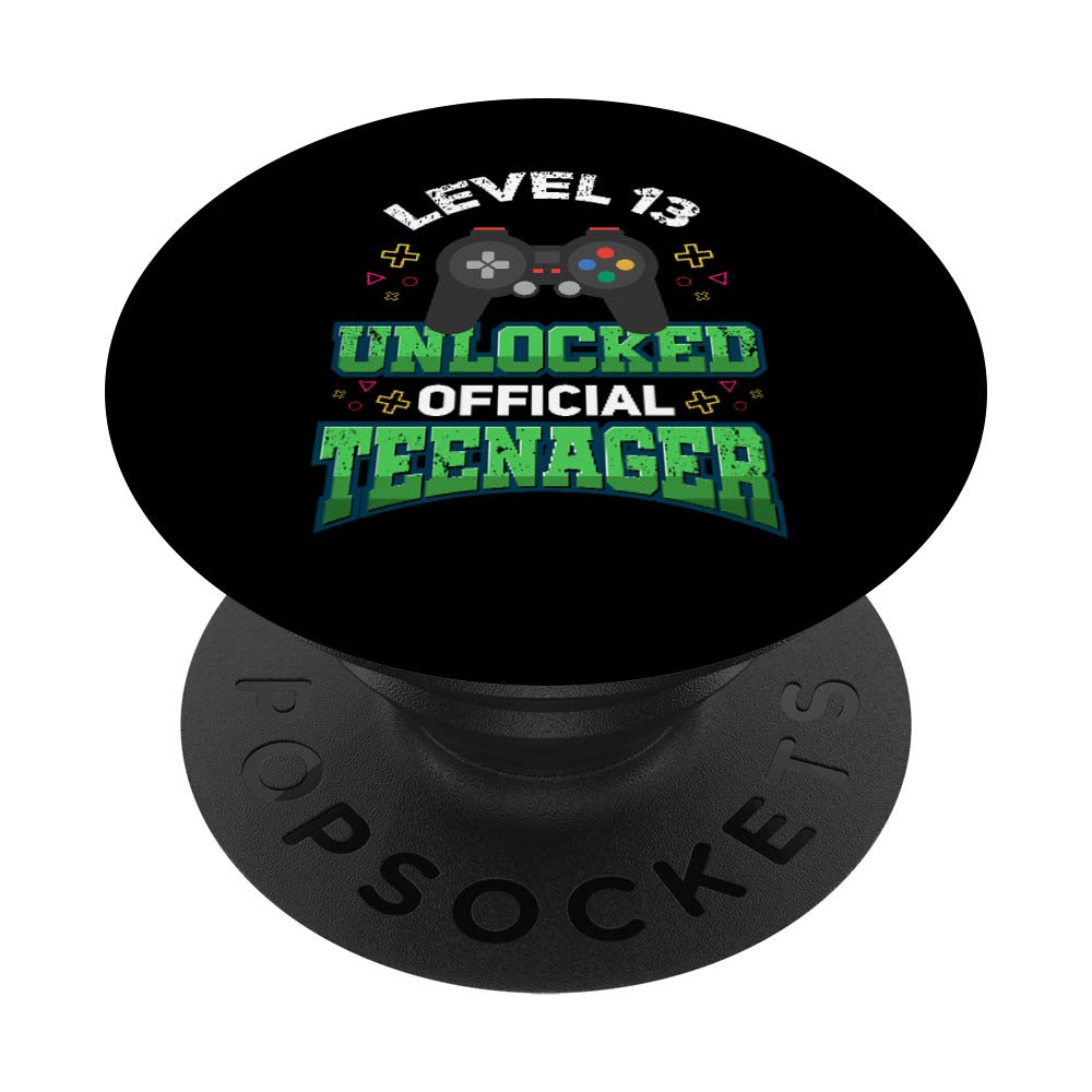 OFFICIAL Teenager 13 Years Old Gift 13th Birthday Boys Girl PopSockets PopGrip: Swappable Grip for Phones & Tablets