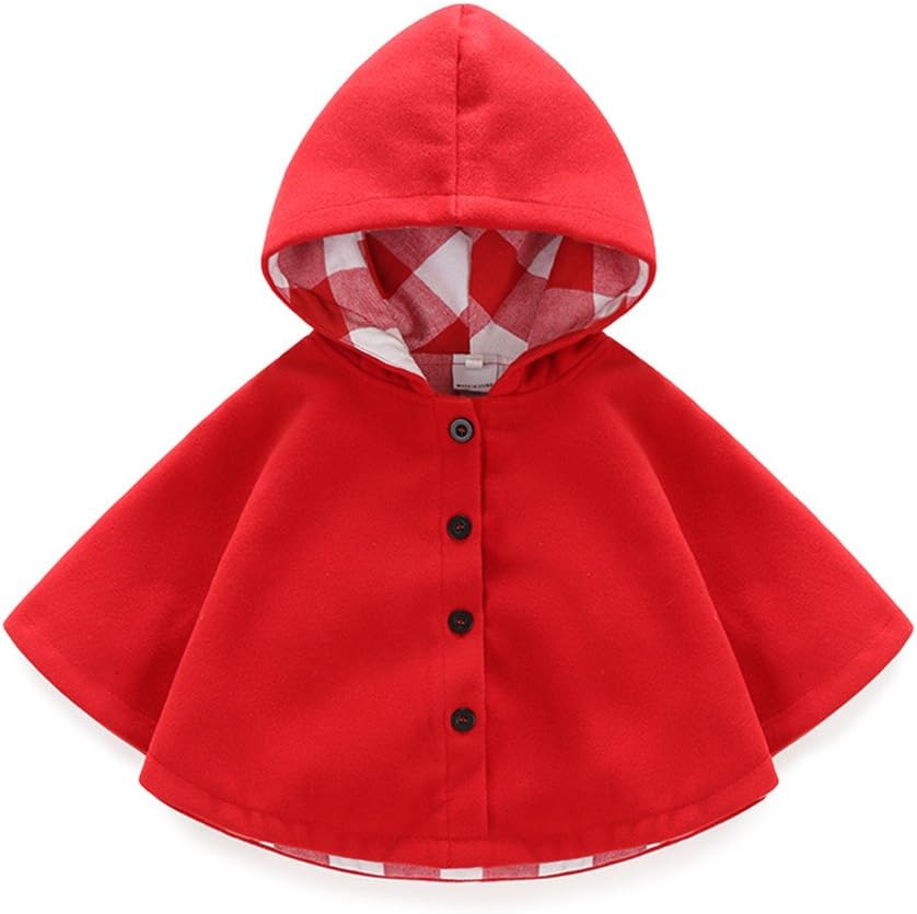 Newborn Baby Boy Baby Girl Unisex Clothes Cotton Hooded Red Cloak