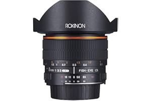 Rokinon FE8M-C 8mm F3.5 Fisheye Lens for Canon - Black