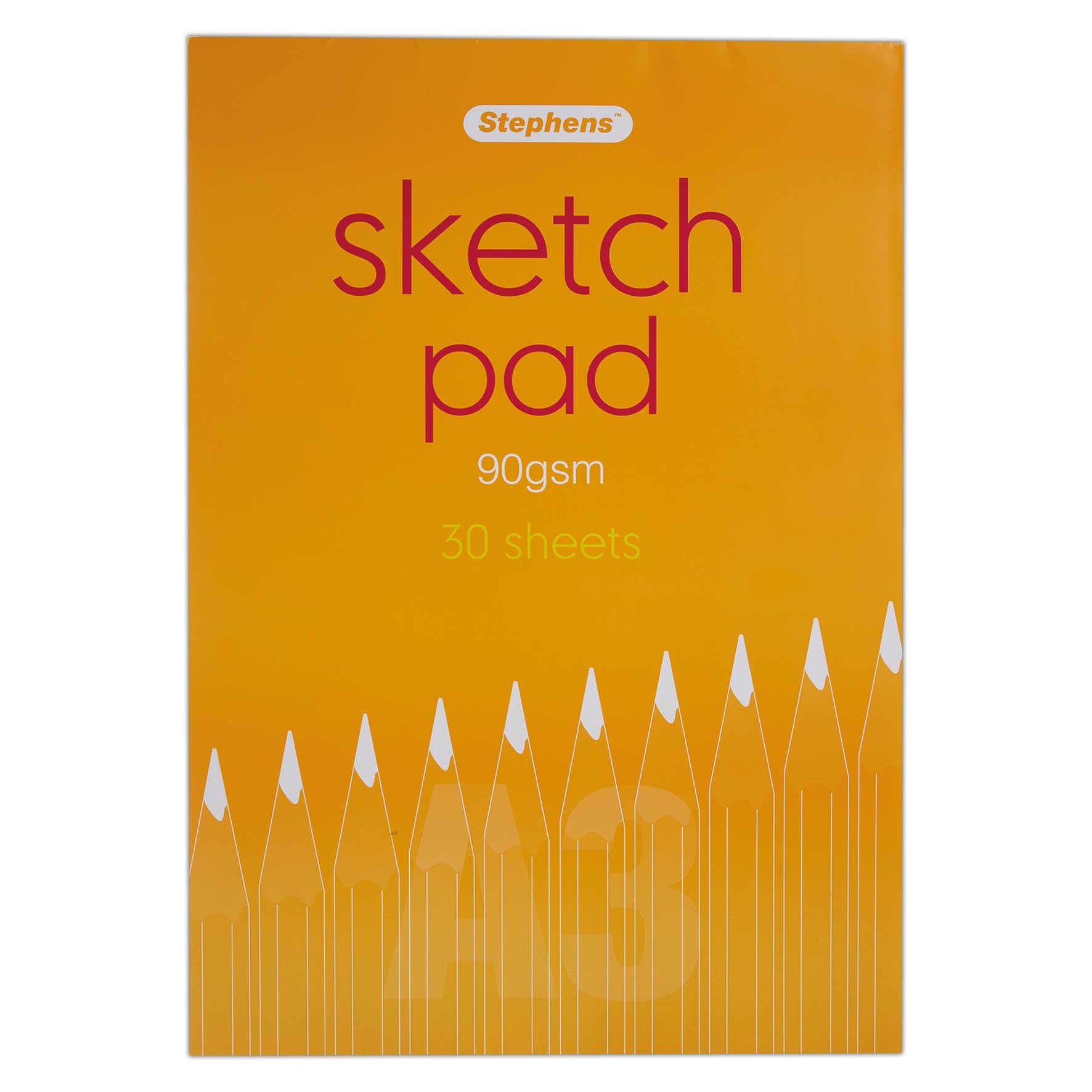 Stephens White Coloured Sketch Paper Pad A3 90gsm 30 Sheets, Perfect for Drawing, Colouring, Creating A Sketch or Doodle, Or As A Notebook, for Adults and Kids