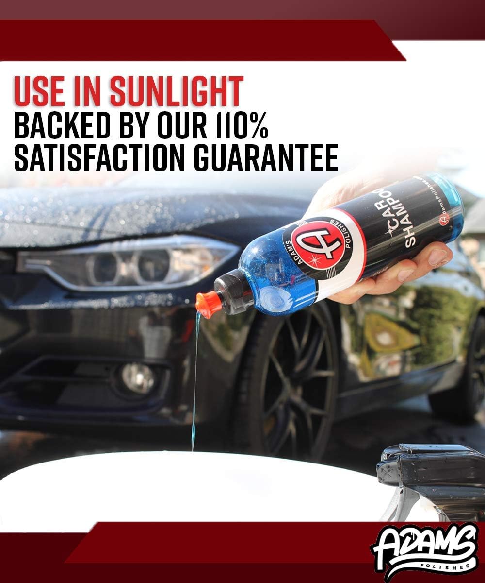 Adam's Car Shampoo Gallon - pH Best Car Wash Soap For Snow Foam Cannon, Foam Gun, Car Soap Wash For Pressure Washer & 5 Gallon Wash Bucket Kit | Powerful Safe Spot Free Car Cleaning Liquid Auto Detergent | Safe On Car Wax & Ceramic Coating: Automotive