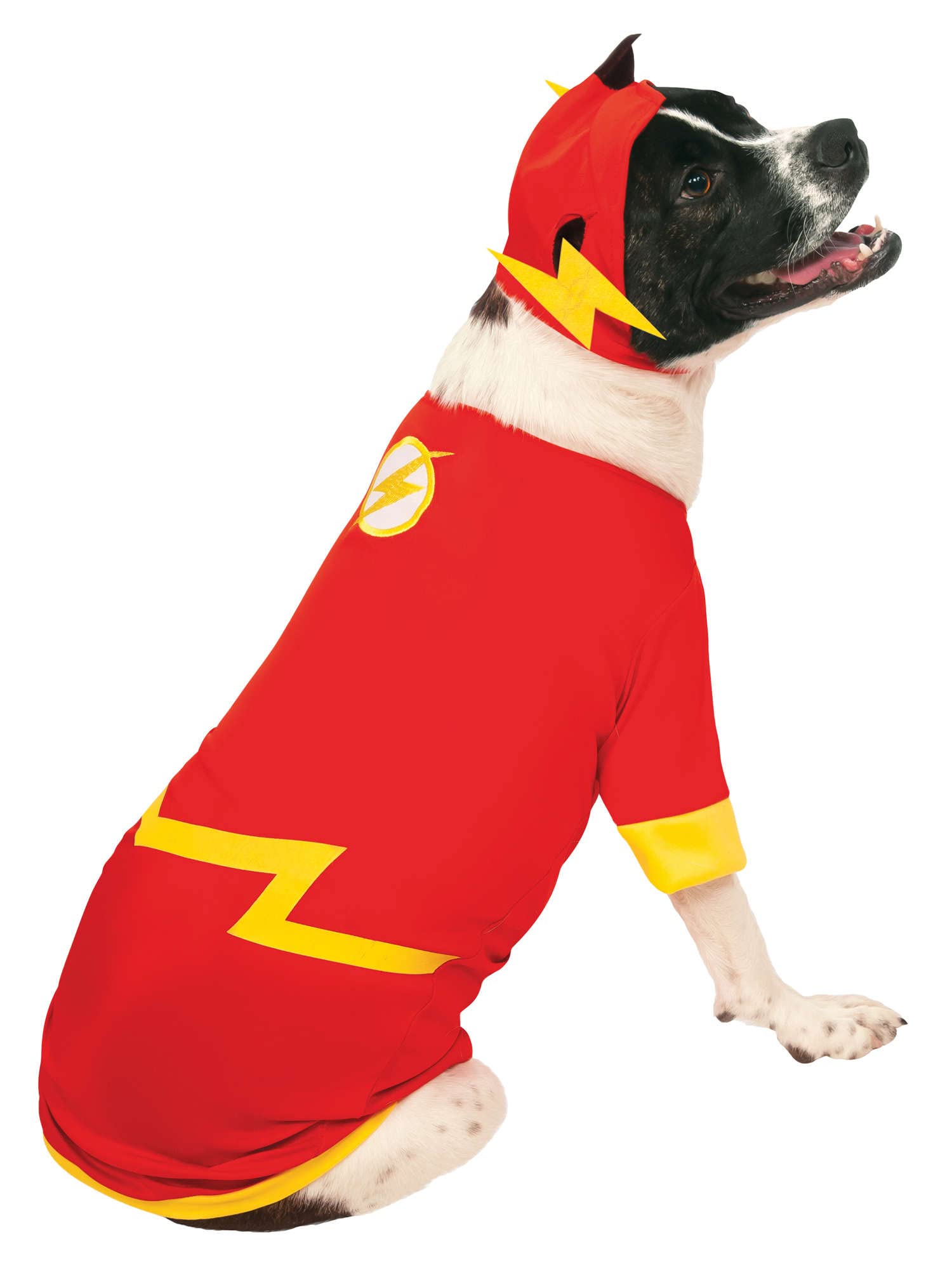 Rubies mens Official s DC Comic Flash Pet Dog Costume Super Hero Gift Size Large, Red/Yellow, L UK Halloween Halloween