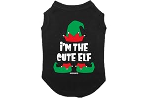 HAASE UNLIMITED I'm The Cute Elf - Dog Shirt (Black, Medium)