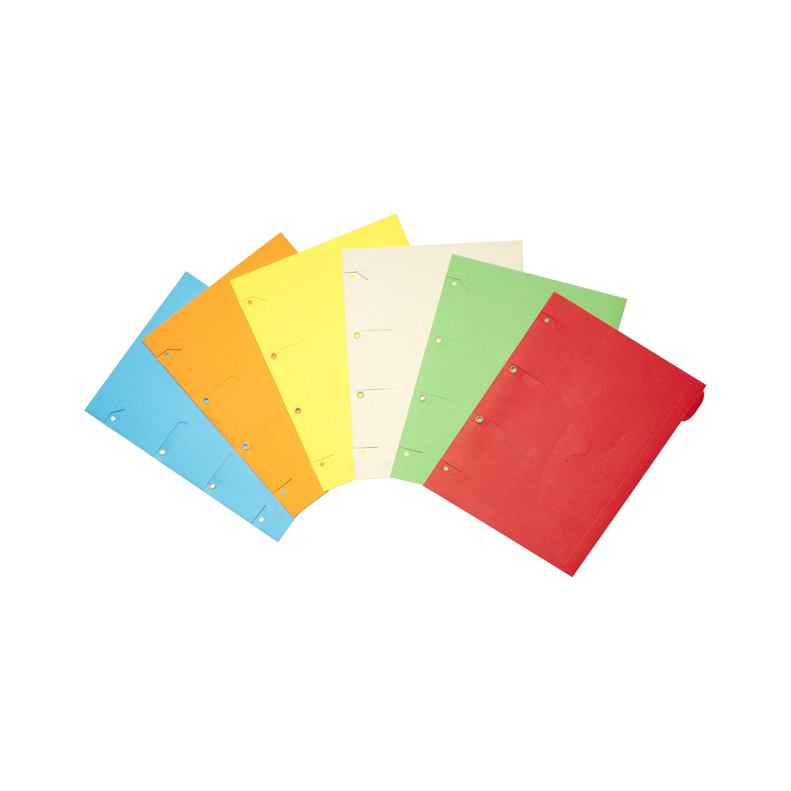 Djois, 111302 Perforated Smartfolder Shirt, A4, 3 Flaps, Lab, Fastening, Pack of 6, Environmentally Friendly, 100% Recycled, FSC Certified, Office, Home, School