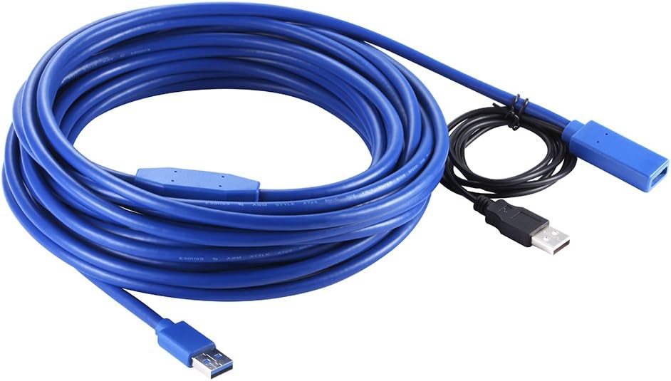 USB 3.0 Active Extension Cable USB Repeater Cable Extender with Signal Amplifier Type A Male to Female Cord Superspeed for Cameras, WiFi, Card Reader, Hard Drive,Keyboard, etc (8 Meters(25FT))