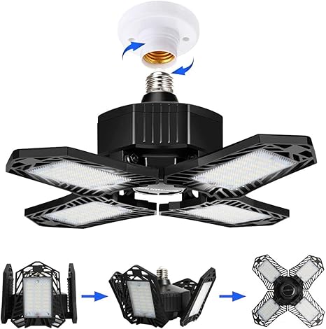 Lampen LED Garagenleuchte 150W 6500K KaltesWeiß LED Garage Licht mit 4