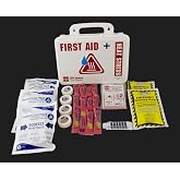 CPR Savers Heat Stress Relief First Aid Kit &ndash; Workplace Heat Safety Kit with Cold Packs, Electrolyte Drink Mix, Thermometers, Emergency Water &amp; Solar Blanket