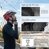 Victgoal Adults Bike Helmet with Detachable Magnetic Goggle Visor LED Light view 3