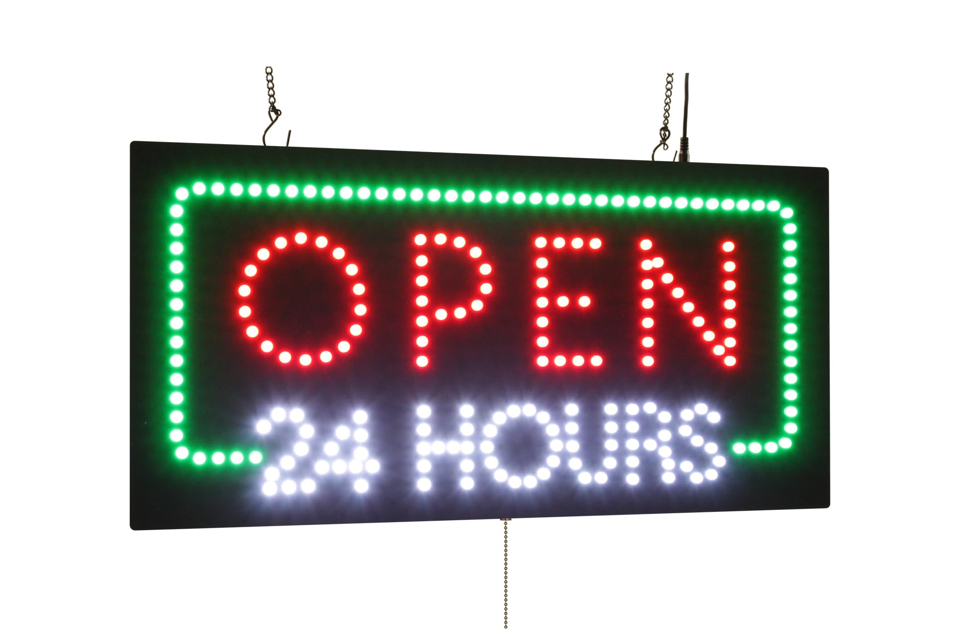 Open 24 Hours Sign, TOPKING Signage, LED Neon Open, Store, Window, Shop, Business, Display, Grand Opening Gift