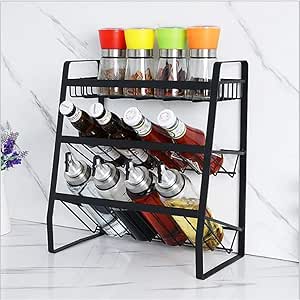 3 Niveles Cocina Estante Especiero de Pie, Encimera Organizador