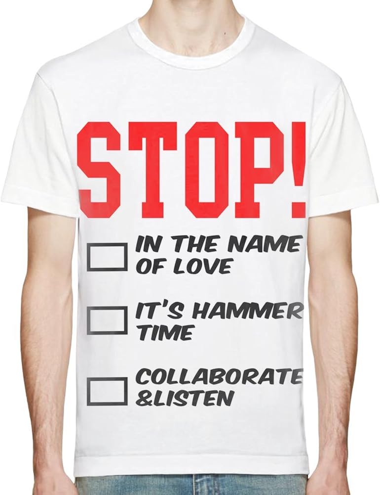 Amazon Stop In The Name Of Love Slogan Tシャツ 昇華 Xx Large Tシャツ カットソー 通販