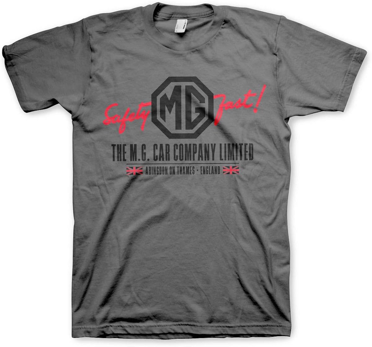 MG Officially Licensed Cars Co. England Mens TShirt (Dark Grey