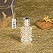 H&D Silver Vintage Refillable Perfume Bottle Empty Glass Decor for Travel 2ml