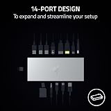 Razer USB 4 Dock Mercury 14-Port High-Speed Hub Dual Display 100W Charging view 3