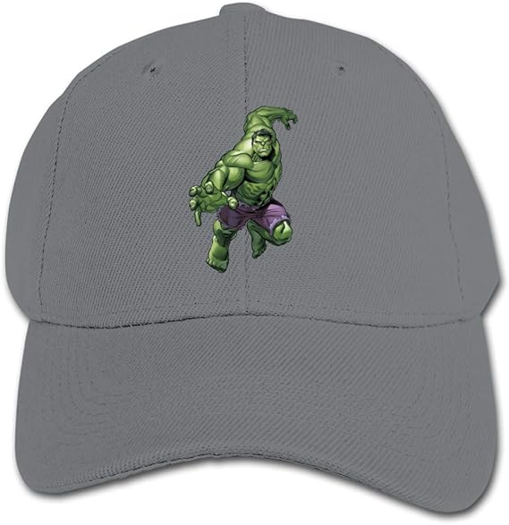 LXINGLI Kids Peaked Cap Hulk Baseball Hat for Boys and Girls Gray at
