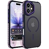 DEERLAMN Strong Magnetic Case for iPhone 17 6.3-Inch,[Compatible with Magsafe][Military Grade Drop Protection] Translucent Matte Shockproof Protective Phone Cover-Frosted Purple
