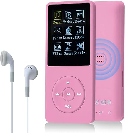 Covvy 8gb Support Bis Zu 64gb Sd Speicherkarte Tragbare Mp3 Musik Player 70 Stunden Musik Playback Lossless Sound Hi Fi Mp3 Player Pink Amazon De Auto