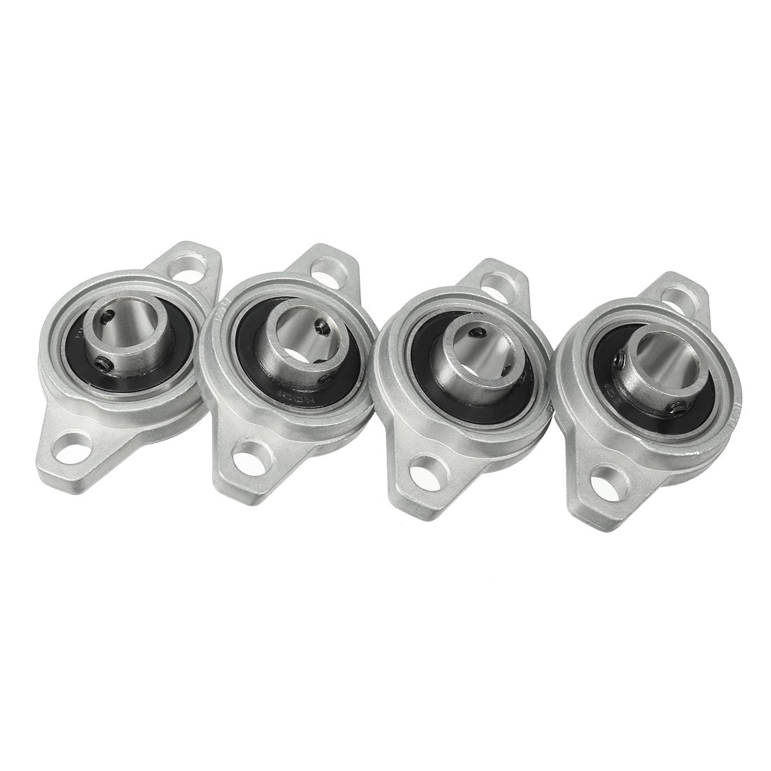 Sourcingmap 4pcs KFL001 12mm Zinc Alloy Self Aligning Pillow Block Flange Bearing