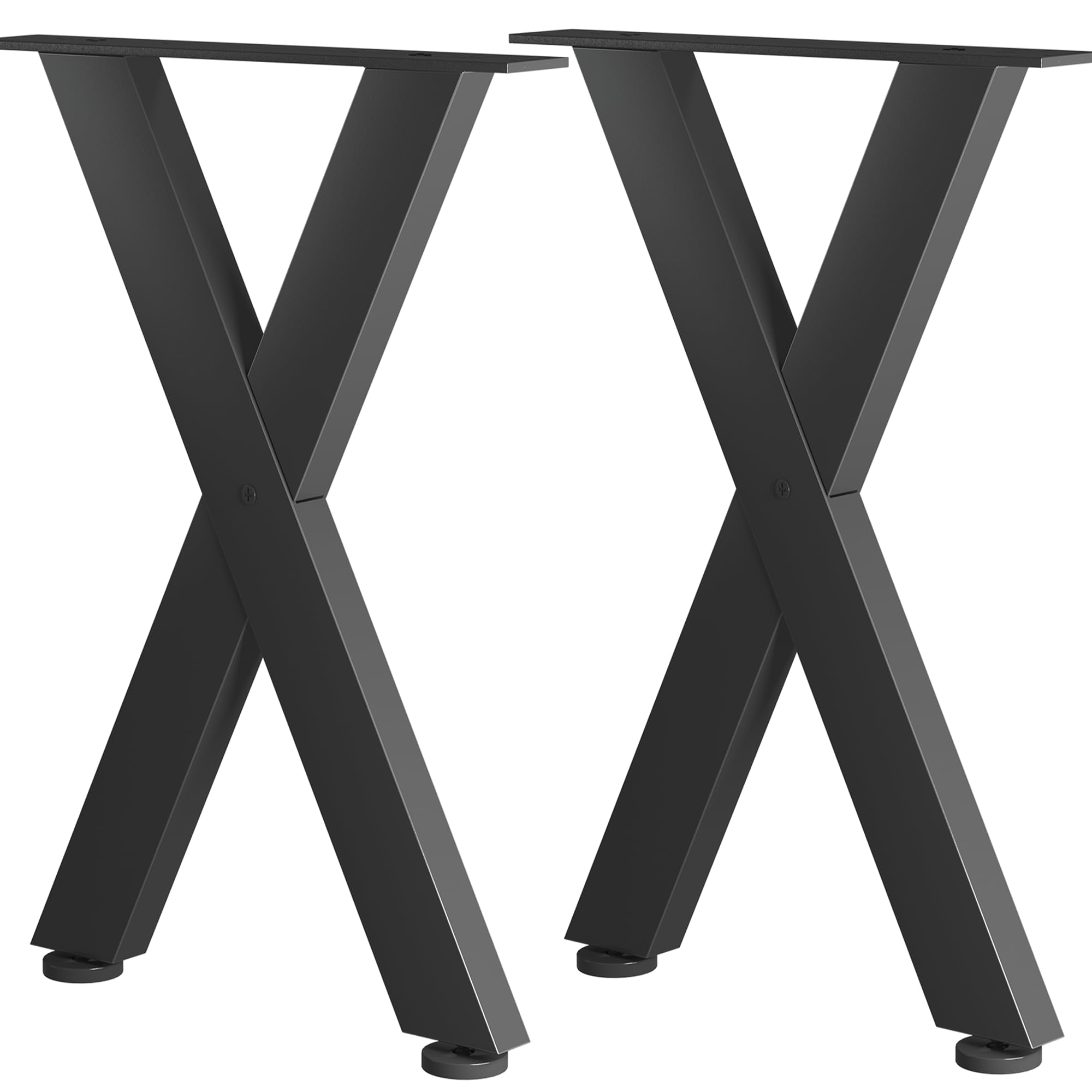 Ronistar Heavy Duty Table Legs Set (2 PCS, H72.5cm x W60cm) - Industrial X Shape DIY Furniture Legs for Coffee Table, Office Table, Breakfast Bar, Stand Bench (Non-Integrated)
