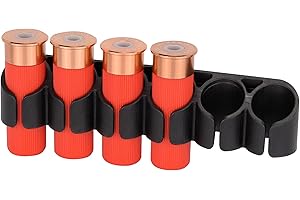 2Packs Shotgun Side Saddle 12 Gauge Shotgun Shell Holder Side Saddle with Adhensive Back Stickers for Outdoor Hunting