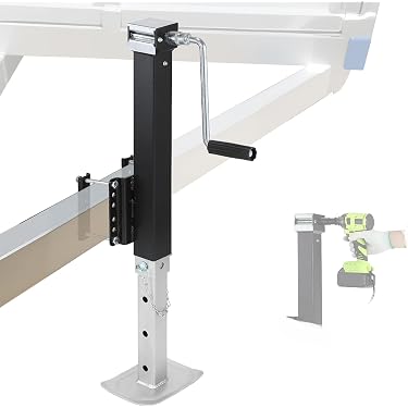 LEADZM Boat Trailer Jack 1500 Lbs Capacity With PP Wheel & Handle – 34.8 Inch Height