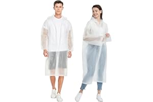 TYLIN Reusable Rain Ponchos for Adults, Men's & Women's Rain coats, 2 Pcs Raincoats, Family Pack Ponchos