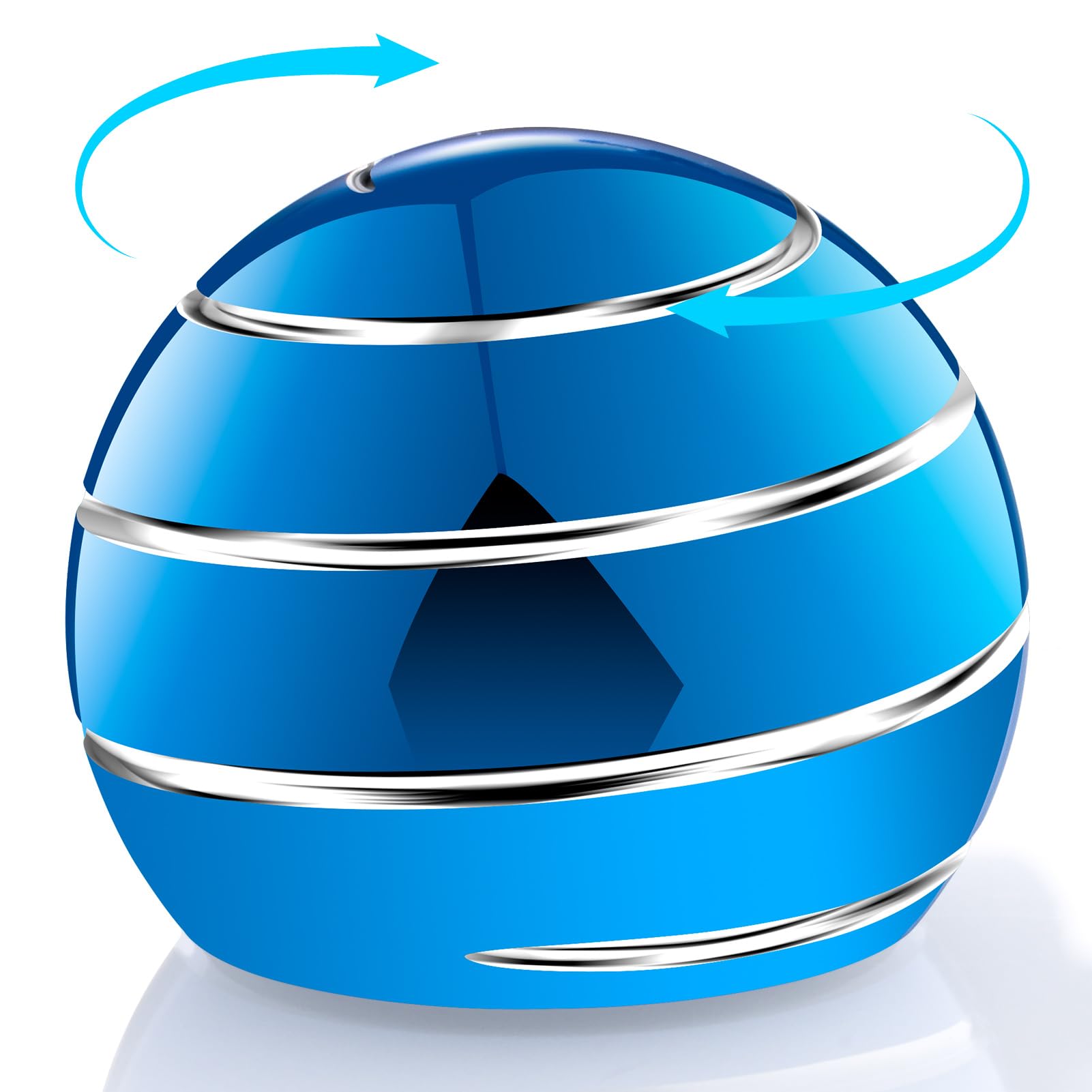 INOVASHON Kinetic Spinning Desk Toy, Hypnotic Spinning Fidget Toys, Optical Illusion Ball for Stress Relief, Office Desk Spinning Metal Toys for All Age, Gift for Men Woman Boy Girl (40mm)