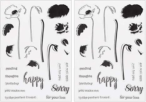 Amazon Co Jp 2枚入り クリアシール Diyスタンプ 手作り クリアスタンプ スクラップブッキング クリスマス プレゼント 手帳 透明 印鑑 カード用 ポストカード アルバム 飾り シート ホーム キッチン