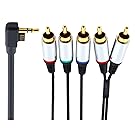 XFUNY(TM) Gold Plated Premium HDTV HD AV Component Cable AV Output Compatible with SONY Computer Entertainment PSP 2000 3000