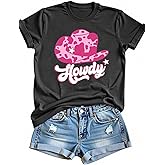Howdy Rodeo T Shirts Women Vintage Western Graphic Tees Retro Country Concert Y2k Cowgirl Casual Short Sleeve Tops