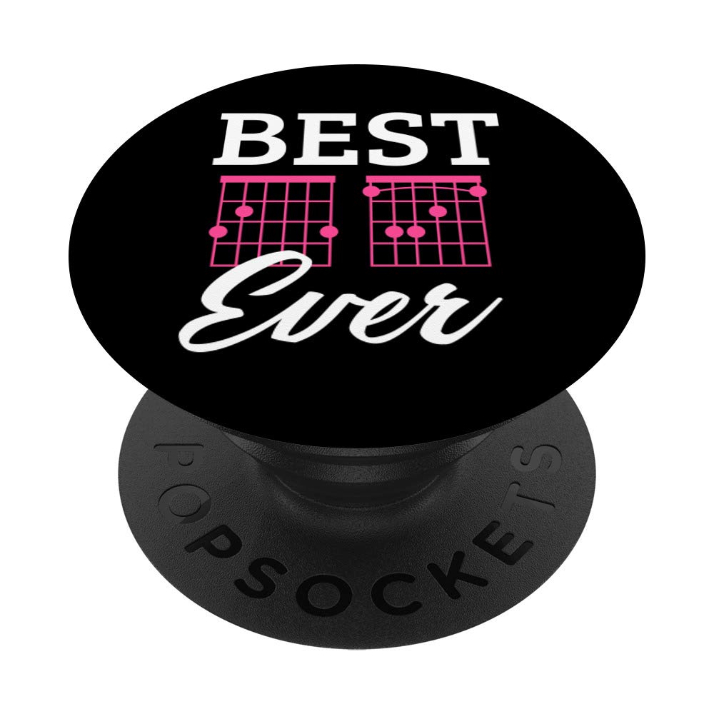 Funny Guitar Best Gf Ever Vintage Music Gift PopSockets PopGrip: Swappable Grip for Phones & Tablets