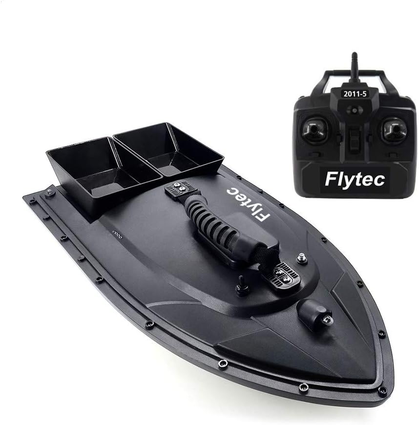 [Ship From USA]Remote Control Ship, Flytec 2011-5 Fishing Tool Smart RC Bait Boat Toy Dual Motor Fish Finder Fish Boat Remote Control Fishing Boat Speedship Black
