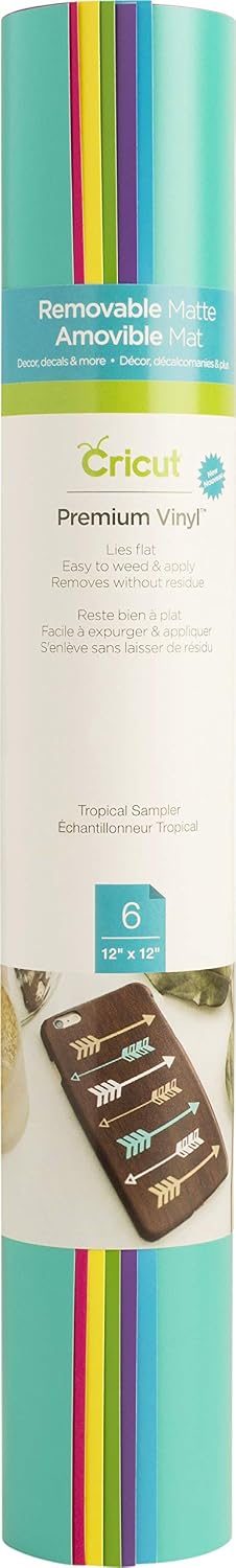 Cricut Premium Vinyl™ Sampler, Tropical - Removable, One Size
