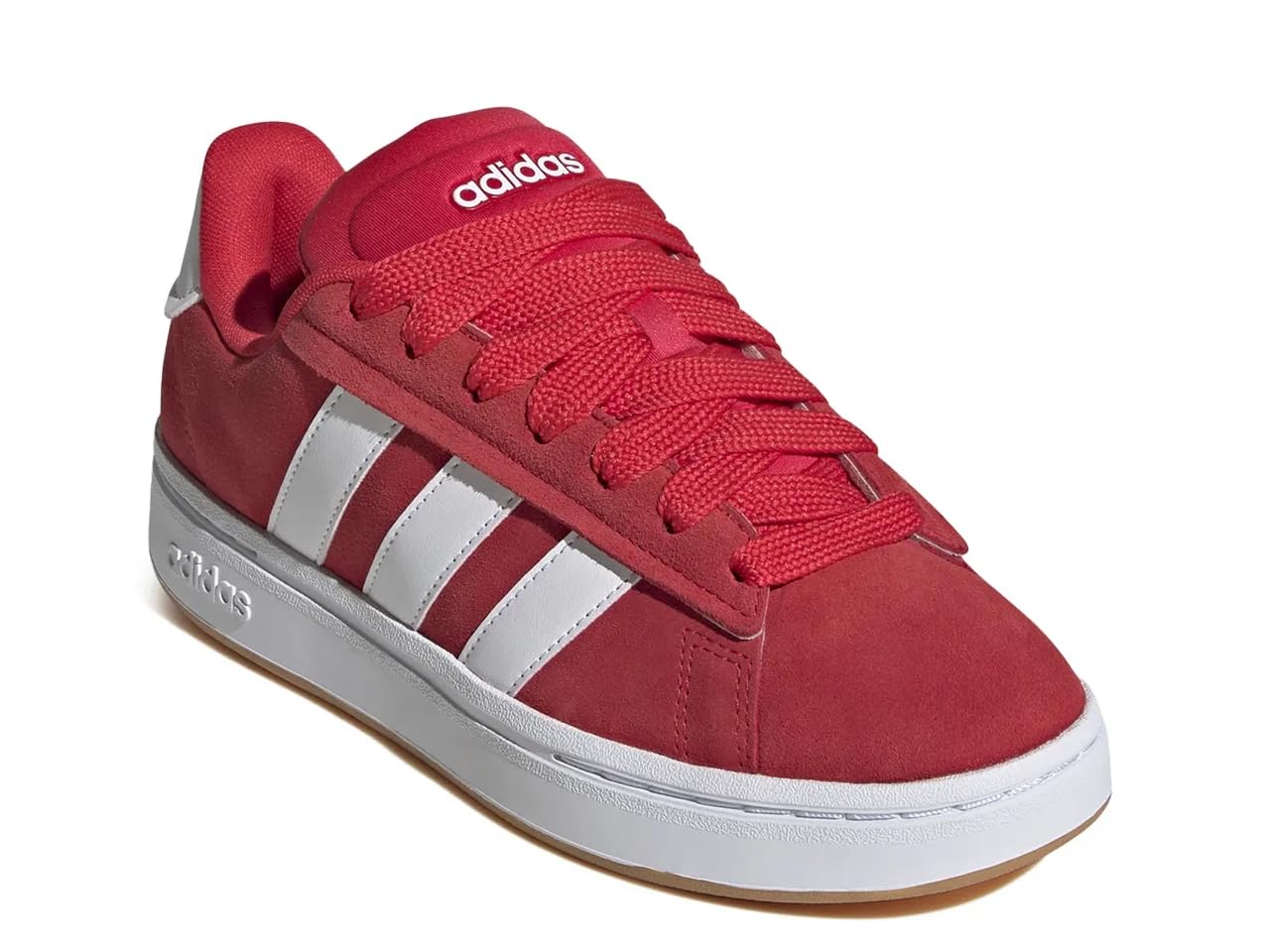 adidas 0 PURRUB/FTWWHT/GUM3 Women’s Grand Court Alpha 00s rubyFtwr 3 8 US, Pure Ruby/White/Gum, 8 Wide