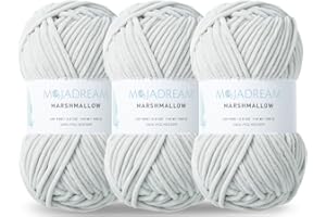 MOJADREAM 3PCS 3.5oz Chenille Yarn for Blankets Amigurumi: Soft Velvet Baby Yarn Blanket Knitting and Crocheting Bulky 5# Yarn 3 Skeins of 100g (Light Grey)