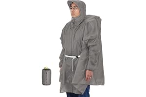 windhike 3F UL GEAR Ultralight Rain Poncho - Packable Portable Rain Jacket, PU10000mm Rain Coat for Adults & Youth, Men Women