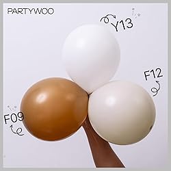 PartyWoo White Balloons 140 pcs Different Sizes