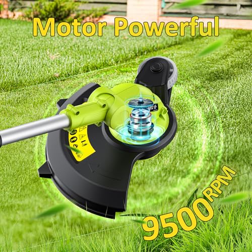 Electric String Trimmer Cordless with 2x2.0Ah Battery, 20V Weed Wacker Weed Eater photo 12