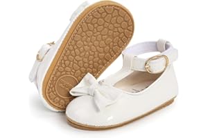 LAFEGEN Baby Girl Shoes Non Slip Soft Sole PU Leather Infant Toddler Mary Jane Flats First Walker Crib Dress Oxford Shoes