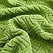 Longhui bedding Cotton Cable Green Knit Throw Blanket for Couch Chairs Bed Beach, Home Decorative Throws Blankets, 50 x 60 Inch, 2.2lb