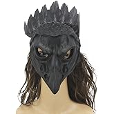 Aiffort 1Pcs Black Crow Mask Bird Raven Mask Costume Bird Masks for Halloween Party Props Carnival Cosplay