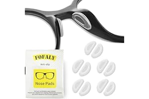 FOFALY Eyeglass Nose Pads, Anti Slip Nose Pads for Glasses, Soft Comfortable Silicone Cushions for Sunglasses, Reduce Pressure and Prevent Slipping for Glasses (5 Clear Pairs)
