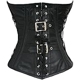 luvsecretlingerie Heavy Duty 26 Double Steel Boned Waist Training Genuine Leather Underbust Tight Shaper Corset #1219